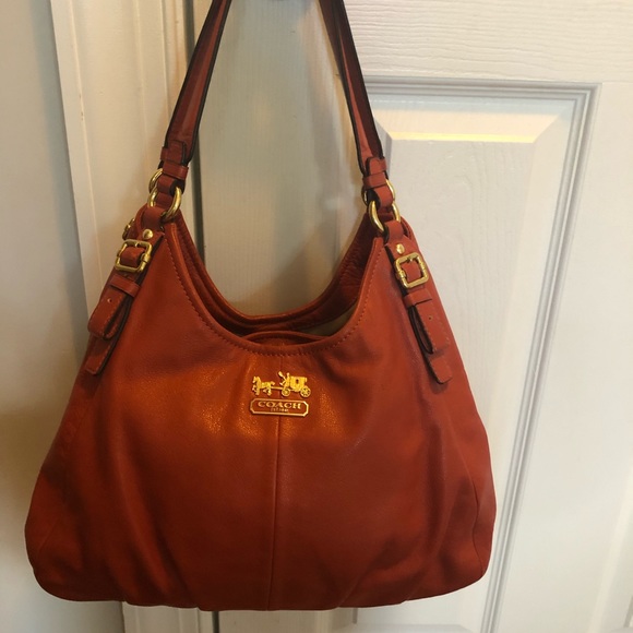 Coach Madison Maggie Terracotta Shoulder Bag - Picture 2 of 13